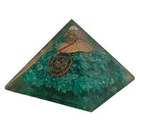 Sharvgun Fleur de vie Apatite Pierre précieuse Orgonite Pyramide 65-75 mm Équilibre énergétique Pyramide Orgonite Pyramide Reiki Méditation Guérison Crystyal