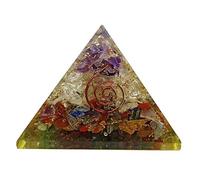 Sharvgun Générateur d'énergie 7 Chakra Pierre de guérison Pyramide en cristal Protection et méditation Yoga 6,3-7,6 cm