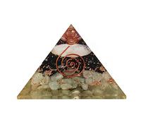 Sharvgun Générateur d'énergie - Aventurine verte - Tourmaline noire - Cristal de guérison Reiki - Pyramide - Protection électromagnétique et méditation - Yoga 6,3 à 7,6 cm