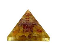 Sharvgun Générateur d'énergie Citrine Pierre de Guérison Cristal Pyramide Protection et Méditation Yoga 6,3-7,6 cm