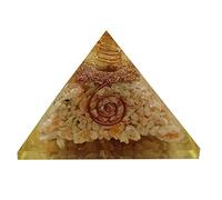 Sharvgun Générateur d'énergie Rhodonite Pierre de guérison Pyramide Protection et méditation Yoga 6,3-7,6 cm