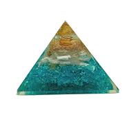 Sharvgun Générateur d'énergie Salénite Aigue-marine Pierre de guérison Pyramide en cristal Protection et méditation Yoga 6,3-7,6 cm