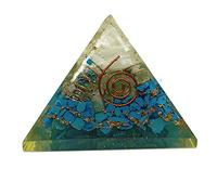 Sharvgun Générateur d'énergie - Salénite - Pierre de cristal transparent de guérison pyramide - Protection contre les ondes électromagnétiques et méditation - Yoga 6,3 à 7,6 cm