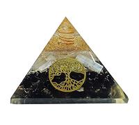 Sharvgun Générateur d'énergie Tourmaline Noire Salénite Cristal de Guérison Pyramide Protection et Méditation Yoga 6,3-7,6 cm