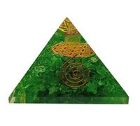 Sharvgun Générateur d'énergie Turqouise Salénite Vert Péridot Pierre de guérison Pyramide Cristal Pyramide Protection et méditation Yoga 6,3-7,6 cm