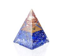 Sharvgun Générateur d'orgon Orgonite Guérison Crsytal Nubienne Pyramide Protection Emf Lapis Lazuli Pyramide pour la méditation 8,9-9,7 cm