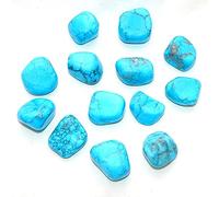 Sharvgun Howlite - Pierre roulée bleu turquoise polie pour lithothérapie - Pierres et cristaux naturels - Collection de minéraux - 200 g / lot