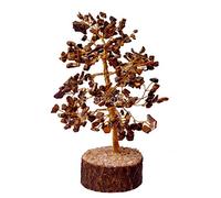 Sharvgun Œil de tigre - Pierres précieuses Feng Shui spirituel Vastu - Bonsaï - Arbre en cristal de guérison pour équilibrer les chakras - Décoration d'intérieur