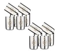 Sharvgun Lot de 12 verres de service incassables en acier inoxydable avec impression laser, 350 ml, acier, standard