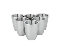 Sharvgun Lot de 4 verres isothermes à double paroi en acier inoxydable de 300 ml pour maison, hôtel, restaurant