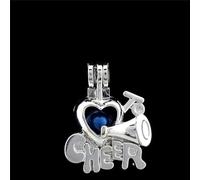 Sharvgun Lot de 5 médaillons en forme de cage à perles pour oiseaux, chevaux, anges, bonbons, lune, diffuseur d'huiles essentielles, convient pour la fabrication de colliers, 36 MM, Acier inoxydable