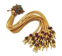 SHARVGUN - Lot de 6 colliers avec perles, corde en laiton et métal Dori pour fil de soie, bijoux en terre cuite et quilling, collier Dori, Laiton, Pas de gemme