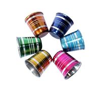 Sharvgun Lot de 6 verres à musique en acier inoxydable pour enfants Multicolore