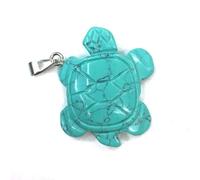 Sharvgun Pendentif en pierre naturelle en agate en forme de tortue œil de tigre pour la fabrication de bijoux DIY Collier Accessoire Taille 35 x 40 mm