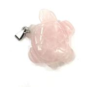 Sharvgun Pendentif en pierre naturelle en agate en forme de tortue œil de tigre pour la fabrication de bijoux DIY Collier Accessoire Taille 35 x 40 mm