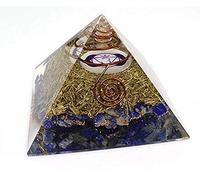 Sharvgun Pyramide en cristal de lapis-lazuli Protection contre les ondes électromagnétiques Générateur d'énergie Symbole chakra du troisième œil | Méditation détoxification | 6,3 à 7,6 cm