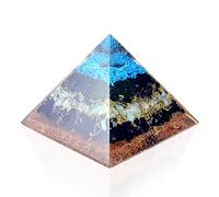 Sharvgun Pyramide en cristal de tourmaline noire turquoise Protection électromagnétique Générateur d'énergie | Méditation détoxification | 6,3 à 7,6 cm