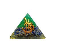 Sharvgun Pyramide en lapis-lazuli de malachite avec protection contre les interférences électromagnétiques et de méditation Orgonite pour guérison et yoga 6,3 à 7,6 cm
