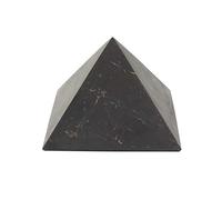 Sharvgun Pyramide en shungite authentique pour protection contre les champs électromagnétiques, hautement protectrice, non polie (8,89 cm, 3,5 pouces)