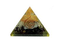 Sharvgun Pyramide en tourmaline noire et salénite pour la méditation et la guérison 6,3 à 7,6 cm