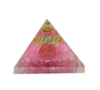 Sharvgun Quartz rose avec fleur de vie Générateur d'énergie Reiki Cristal de guérison Pyramide Protection et méditation Yoga 6,3-7,6 cm