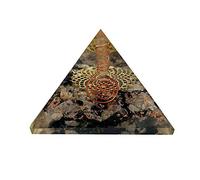 Sharvgun Tourmaline noire avec quartz transparent Générateur d'énergie Reiki Cristal de guérison Pyramide Protection et méditation Yoga 6,3 à 7,6 cm