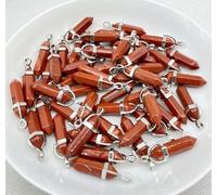 Sharvgun Vente en gros Pierre précieuse naturelle Quartz Cristal Turquoise Hexagonal Pendule Reiki Charm Pendentifs DIY Bijoux Fabrication Colliers 10 Pcs