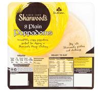 Sharwood le poppadoms 8 Plaine 1 x 72g