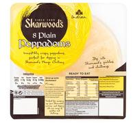Sharwoods Lot de 8 pappadums prêts à manger 72 g
