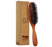SHASH Depuis 1869 Made in Germany Brosse à Cheveux Classique 100% Poils de Sanglier | pour Cheveux Fins à Normaux - Revitalise, Exfolie, Apaise et Stimule le Cuir Chevelu