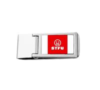 Shat Up Internet Fashion Abréviation Slim Money Clip Stainless Holder Pocket Wallet
