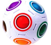 Shatchi 11014-FIDGET-BALL-3 PCS Lot de 3 boules de puzzle magique Arc-en-ciel Cadeaux d'anniversaire Fun Toys Fillers Sac de fête