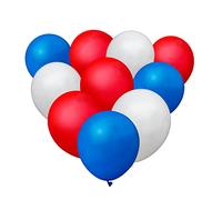 Shatchi 11153-BALLOONS-RBW-MIXED-100-PK Lot de 100 ballons Rouge/blanc/bleu Union Jack Royal Mariage National Day Street Party Décorations UK Royaume-Uni