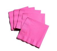 Shatchi 11635-NAPKINS-HOT-PINK-40 pcs Serviettes en Papier Rose Chaud Poule Mariage Baptême Communion Party Décoration de Table Fournitures