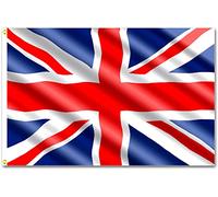 SHATCHI 11658 1,5 x 0,9 m Drapeau Britannique Union Jack UK Événements Sportifs Pub BBQ Thème Royal Décorations Bannière Support Table Cover 90 cm x 150 cm Polyester