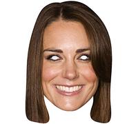 SHATCHI 11765 Kate Middleton Celebrity FACE Masques de déguisement pour enterrement de vie de jeune fille, anniversaire, fête de rue, soutien familial royal, peau