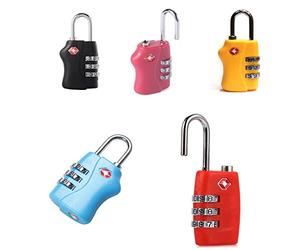 Shatchi 6195-TSA-LOCKS-ANY-2PK Lot de 2 cadenas de bagages approuvés TSA 3 cadenas de voyage à combinaison Toutes couleurs disponibles, Multicolore