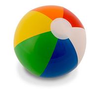 SHATCHI Ballon de Plage Gonflable Multicolore de 16/20/24 Pouces, Jouets de fête pour Piscine de Vacances, Jeu d'été Gonflable, 1pk-12pk, Arc-en-Ciel, 1 pièce
