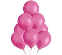 SHATCHI Ballons en latex nacrés de couleur métallique de 30,5 cm pour anniversaire, mariage, baptême, Noël, communion, décoration de fête, rose fuchsia, 50pcs
