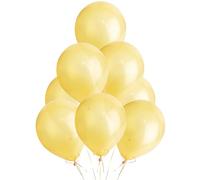 SHATCHI Ballons en latex nacrés de couleur métallique de 30,5 cm pour anniversaire, mariage, baptême, Noël, communion, décoration de fête, doré, 10 pièces