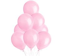 SHATCHI Ballons en latex nacrés de couleur métallique de 30,5 cm pour anniversaire, mariage, baptême, Noël, communion, décoration de fête, rose clair, 25pcs