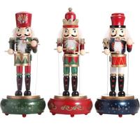 SHATCHI Boîte à Musique en Bois de 30 cm - Casse-Noisettes - Figurines animées - Marionnettes - Décoration d'intérieur - Fourni
