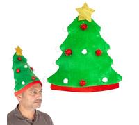 SHATCHI Chapeau de sapin de Noël - Chapeau de Noël fantaisie pour adultes et enfants - Accessoires amusants pour déguisement de Noël et bureau