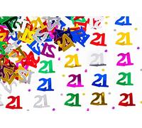 SHATCHI Confettis métallisés à paillettes pour anniversaire de 13 à 90 ans-56 g, SHATCHI-535, multicolore, 12 mm