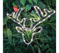 SHATCHI Décorations de Noël LED à piles avec tête de cerf et corde de chanvre - Décoration murale à suspendre