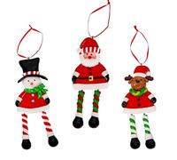 SHATCHI Décorations suspendues pour arbre de noël, père noël, bonhomme de neige, renne, décoration murale pour la maison, ensemble de 3 pièces