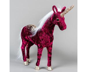 SHATCHI Figurines Bordeaux Père Noël, Renne de Noël, Centre de Table, pièce maîtresse de Table, décoration de fenêtre de fête de Noël, 33 cm, Licorne