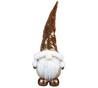 SHATCHI Figurines dorées Père Noël, Renne de Noël, Centre de Table, pièce maîtresse de Table, Art et Artisanat, décoration de fenêtre de Noël, doré, 44 cm