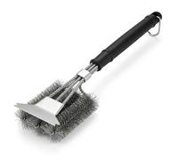 SHATCHI Grattoir de Nettoyage Barbecue 45,7 cm avec Poils en Acier Inoxydable - Brosse Métallique pour Grille, Accessoires et Outils pour Gaz Weber/Charbon de Bois