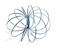 SHATCHI Infinity Arm Spring Slinky Juggle Dance Anneau de Flux Magique 3D en Acier Inoxydable - Jouets de décompression cinétique interactifs pour Enfants et Adultes, Bleu, Petit